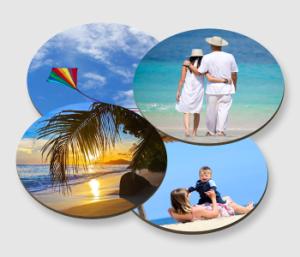 Round Coaster - Set of 4 with 9cm Round Coaster design