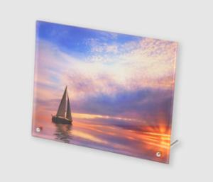 Photo Glass 8"x10" Landscape with Full Photo design