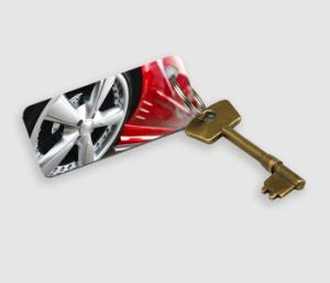 Rectangular Keyring with Rectangle Plastic Keyring design