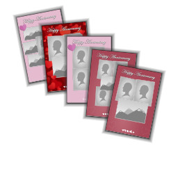 12"x24" 3 Landscape Apertures with Anniversary Collages design