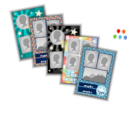 12"x24" 3 Landscape Apertures with Birthday Collages design