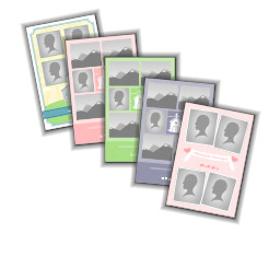 12"x24" 3 Landscape Apertures with Christening Collages design