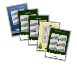 12"x24" 3 Landscape Apertures with Christmas Collages design