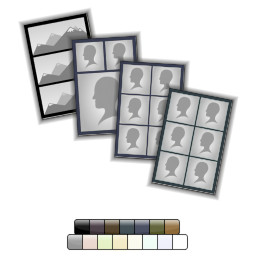 12"x24" 3 Landscape Apertures with Simple Collages design