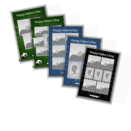 12"x24" 3 Landscape Apertures with Father's Day Collages design