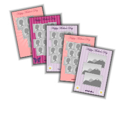 12"x24" 3 Landscape Apertures with Mother's Day Collages design