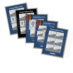 12" x16" Photo Collage with Father's Day Collages design